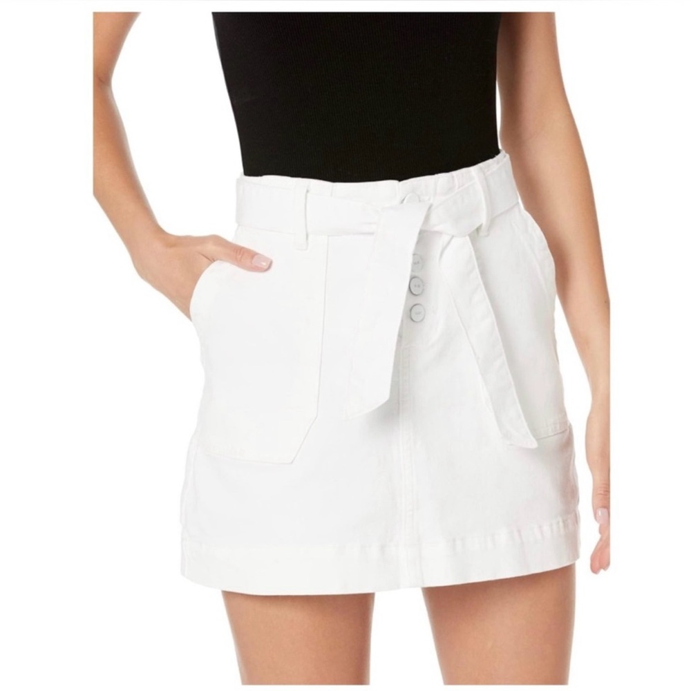 Paige Mayslie white Belted skirt size 28,